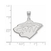 Black Bow Jewelry 10k White Gold Minnesota Wild NHL Large Pendant - 2 of 3