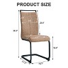 CAVINAS Modern Dining Chairs with High Back Upholstery and Black Metal C-Shaped Legs, Set of 4, for Dining Room, Kitchen, Office - 3 of 4