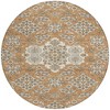Terra Cotta Gray And Beige Medallion Washable Indoor Outdoor Area Rug - 4 of 4