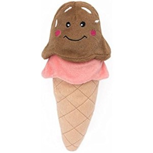 ZippyPaws NomNomz - Dog Squeaky Toys, Funny Food Plush Cute Stuffed Puppy Toy, Pet Products, Soft and Cuddly - Ice Cream - 1 of 1