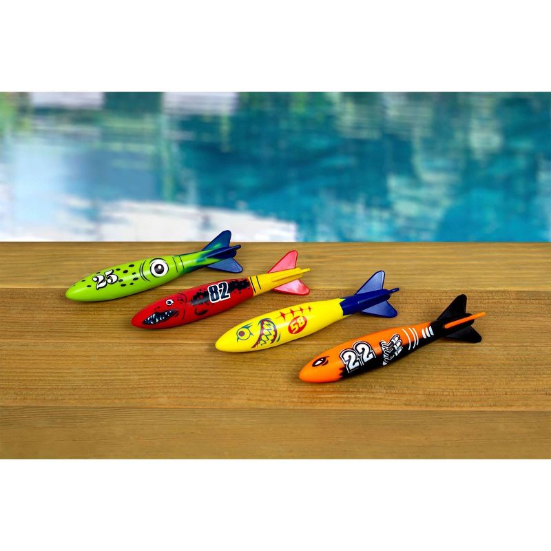 Poolmaster Torpedo Gliders Diving Toy Swimming Pool for Underwater Play - 4pk, 3 of 16