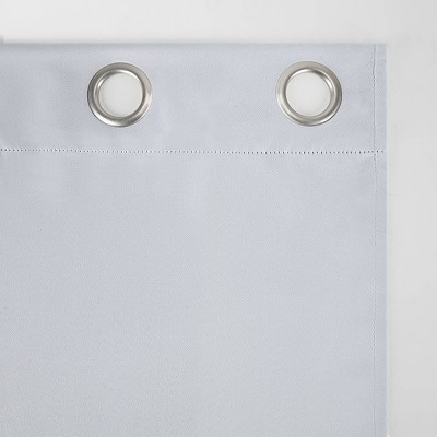 White 54" x 95" Blackout Polyester Grommet Curtain Panel