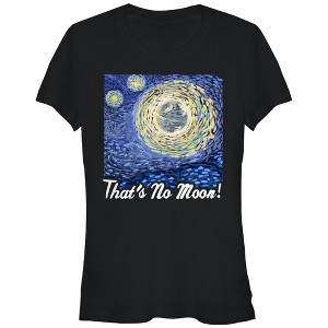 Juniors Womens Star Wars That's No Moon Art T-Shirt - 1 of 3