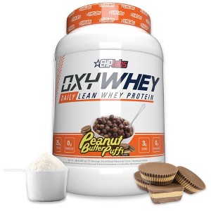 EHPlabs OxyWhey Whey Protein Isolate Powder - 25g of Sugar Free Whey Protein Powder, Meal Replacement Shake - 25 Serves (Peanut Butter) - 1 of 4