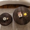 NicBex Cylinder Coffee Table Set of 2 Simple Wooden End Table with Vertical Texture Relief Design for Living Room, Bedroom - 2 of 4
