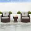 Spruce & Spring Outdoor Wicker Patio Outdoor Sofa Swivel Chair Coffee Table - 2 of 4