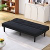 Lyngins 66" Corduroy Sofa Bed with Button-Back Details, Soft Skin-Friendly Fabric, Versatile Couches for Living Room, Various Home Styles - 4 of 4