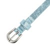 INSPIRE CHIC Women's Shinny Sparkly Bling Extra Thin Skinny PU Leather Waist Belts 1 Pc - 2 of 4