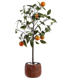 Artificial Tree - Faux 33" Potted Orange Tree - FXP1004 - Green - Safvieh - 1 of 4