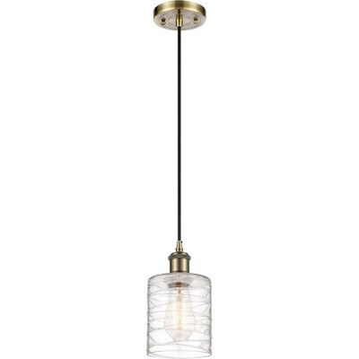 Cobbleskill - 1 Light Cord Hung Mini Pendant In Industrial Style-8 Inches Tall and 5 Inches Wide