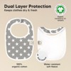 KeaBabies 8pk Organic Baby Bibs for Boy, Baby Drool Bib for Baby Boys and Girls, Newborn Teething Bibs - 3 of 4