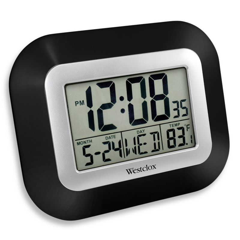 Large LCD Wall Clock - Westclox, 3 of 6