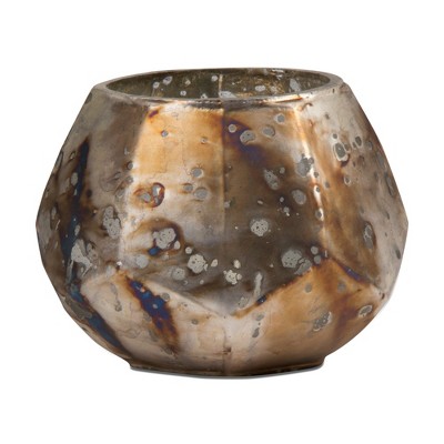 tagltd Antique Mercury Tealight Candle Holder, 4.0L x 4.0W x 3.25H inches