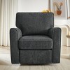 1pc Swivel Accent Chair with Chenille Upholstery and Side Pockets, No Ottoman Included, Ideal for Living Room - Coolbibila - 3 of 4