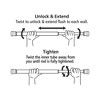 LunaLulinlk 50" to 86" Rustproof Aluminum Shower Curtain Tension Rod, White - 2 of 3