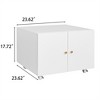 VASIP Mobile Printer Stand With Wheels, 2 Door Copier Stand Mobile Pedestal File Printer Stand for Office and Home - 4 of 4