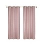 Metallic  Blackout Thermal Grommet Curtain Panels (Set of 2 Blush) - 2 of 3