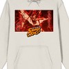 Shaman King Hao Asakura Fiery Background Long Sleeve Sand Men's Hooded Sweatshirt - 3 of 3