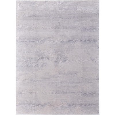 Prasad Modern Distressed Ivory/Silver/Gray Area Rug