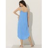 Allegra K Women's V Neck Solid Soft Spaghetti Strap Cami Lounge Nightdress - 3 of 4