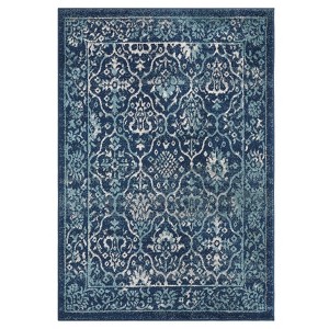 Vintage Area Rug Retro Floral Indoor Carpet Oriental Medallion Floor Rug Aesthetic Carpet Traditional Rug for Living Room Bedroom Kitchen - 1 of 4