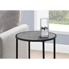 Accent Table Side Round End Nightstand Lamp Living Room Bedroom Grey Laminate Black Metal Contemporary Modern - 4 of 4