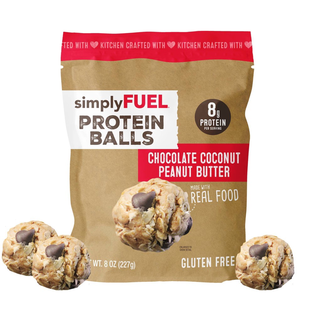 simplyFUEL Chocolate Coconut Peanut Butter Protein Balls - 8g Protein - 8oz