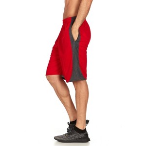 Mens Moisture Wicking Athletic Basketball & Gym Workout Shorts with Pockets - 1 of 2