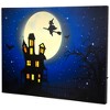Northlight LED Lighted Fiber Optic Witch Flying Over Haunted House Halloween Canvas Wall Art - 12" x 15.75" - 4 of 4