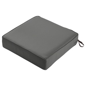 25" x 25" x 5" Montlake Fadesafe Square Patio Lounge Seat Cushion Set - Light Charcoal Gray - Classic Accessories - 1 of 4