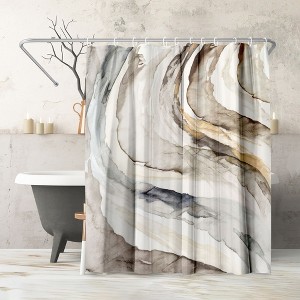 Americanflat 71x74 Shower Curtain - Abstract Shower Curtain Gulf by PI Creative Art - 1 of 4
