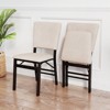 Tangkula Foldable Dining Chair Set of 4 w/Padded Seat & Tilt Backrest Rubber Wood Legs - 3 of 4