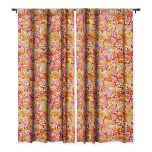 Jenean Morrison Abstract Butterfly Pink Set of 2 Panel Blackout Window Curtain - Deny Designs - 1 of 4