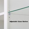78" Tall Display Cabinet, Freestanding Bookshelf with Glass Shelves, Kitchen Pantry Cabinet, Versatile Display Storage Shelves for Office Living Room - 4 of 4