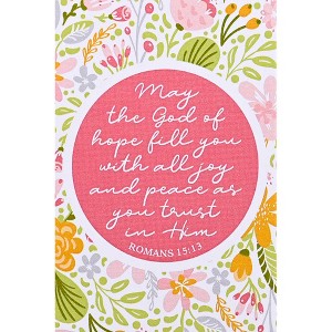 Dicksons IBB-231 Fill You With All Joy And Peace Trust In Him Pink And Green 3 x 2 Paper Itty Bitty Blessings Card Bookmark, Pack Of 24 - 1 of 1