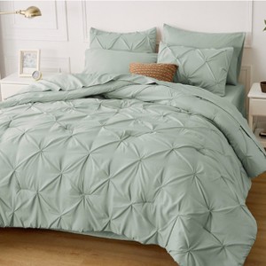Bedsure Comforter Set – Solid Diamond Pintuck Design Bedding, Elegant and Soft Bed in a Bag for All Seasons - 1 of 4