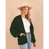 Clearlove Women's Cardigan Soft Pocketed Long Sleeves Casual Knitted Open Front Cardigans Lightweight Sweaters - 2 of 4