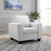 Sapphtopaz Modern Accent Chair with Track Armrest Upholstered Bedroom Chair with Slightly Tapered Leg Soft Single Chair for Living Room, Bedroom - 2 of 4