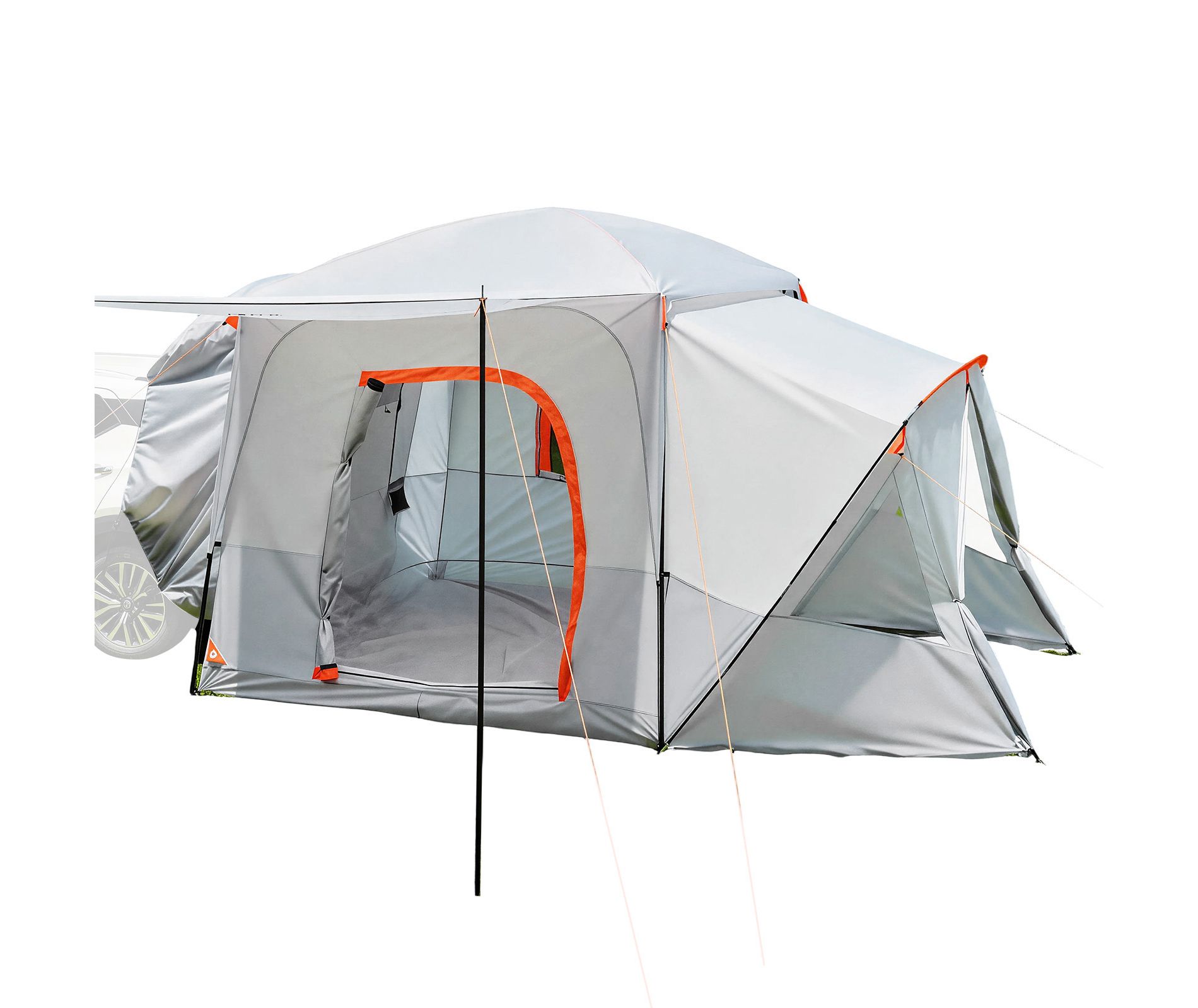 VEVOR SUV Camping Tent for 5-9 Person, 13 x 10 FT 3-Season SUV Tailgate Tent with Ventilated Windows, PU2000mm Waterproof Dual-Use, Grey