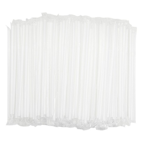 White Bendable Straw not individually wrapped 100pcs/pack