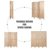Tangkula 5.6Ft Folding 4-Panel Wood Room Divider Privacy Screen Home Office Natural - 4 of 4