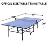 YONWAY Mid-Size Table Tennis Table Foldable Ping Pong Table Set for Games with Net,2 Table Tennis Paddles and Balls - 3 of 4