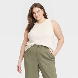 Women's Textured Tank Top - A New Day™ - 1 of 3