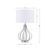 MAYEERTY 22.8 Inch Table Lamp - Sturdy Metal Base, Linen Fabric Shade, Soft Warm Light for Multi-Rooms - 4 of 4