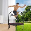 40-Inch Foldable Mini Trampoline with Adjustable Handrail, 264.6 lb Capacity, Home Fitness Rebounder - 3 of 4