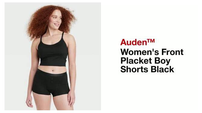 Women's Cotton Front Placket Boy Shorts - Auden™, 2 of 6, play video