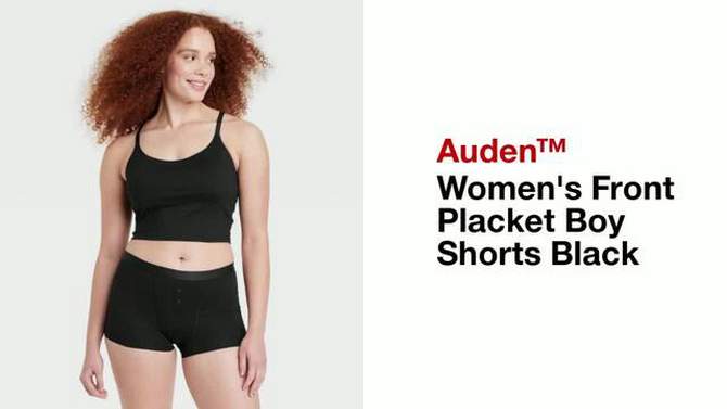 Women's Cotton Front Placket Boy Shorts - Auden™, 2 of 6, play video