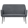 vidaXL Bench Dark Gray 42.5 in.x31.1 in.x31.1 in. Velvet - 3 of 4