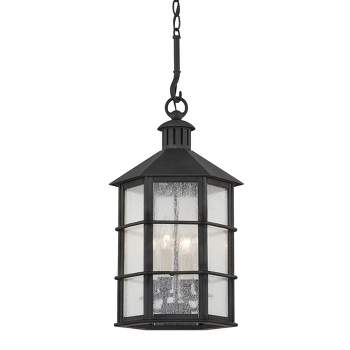 Troy Lighting Lake County 4 - Light Pendant in  French Iron Clear Seeded Shade