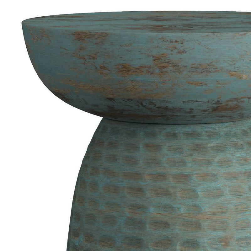 Willis Wooden Accent Table Teal Wash - WyndenHall, 4 of 5